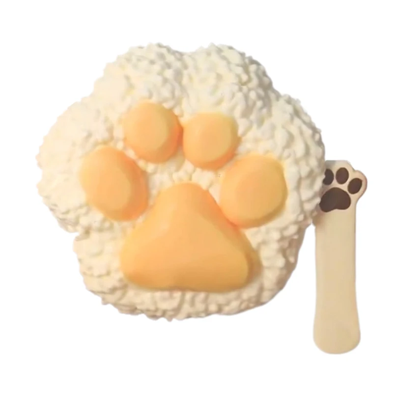 TPR Cat's Paw Slow Fidget Toy, Arroz e Rolo de Vegetais, Alívio do Estresse, Squishy, Mini, Kawaii, Silicone, Pequeno, Pé de Gato Bonito, 1Pc