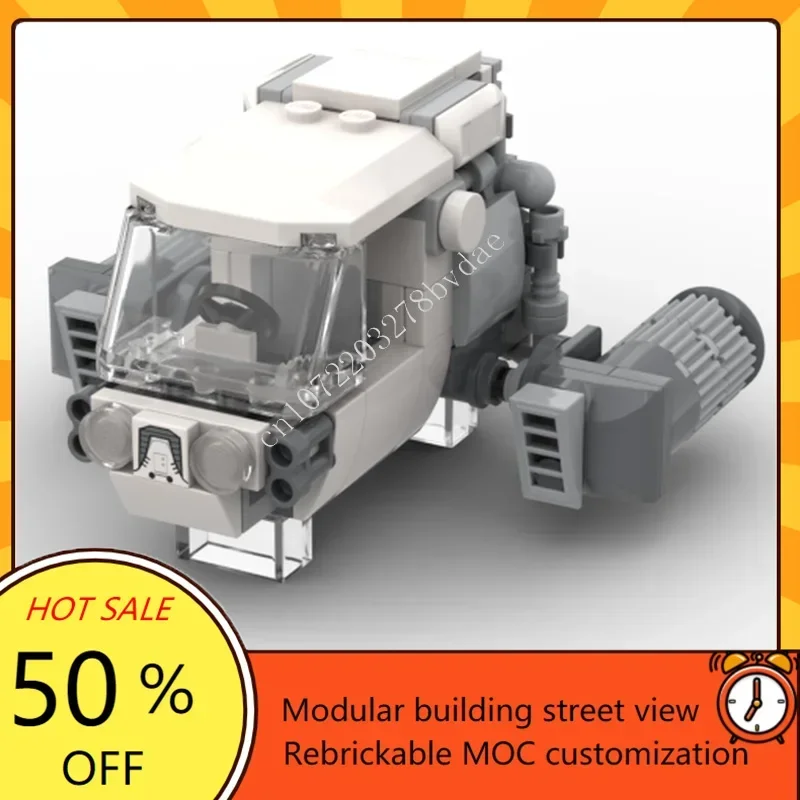 

125PCS Single-person cargo speeder Space War Military MOC SpaceShip Battle Model Custom Puzzles Architecture DIY Model Toy Gift