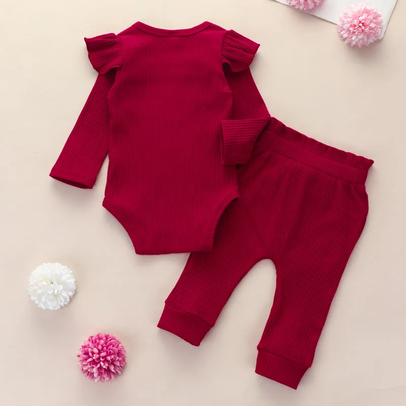 Ropa infantil de otoño para niña, conjuntos de pantalones, primavera y otoño, conjuntos de ropa superior e inferior para niños recién nacidos,