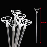 10/20/30/50/100pcs Balloon Sticks with Cups 40cm/70cm Long Clear Bobo Balloon Sticks Holders for Party Balloon Decor Supplies
