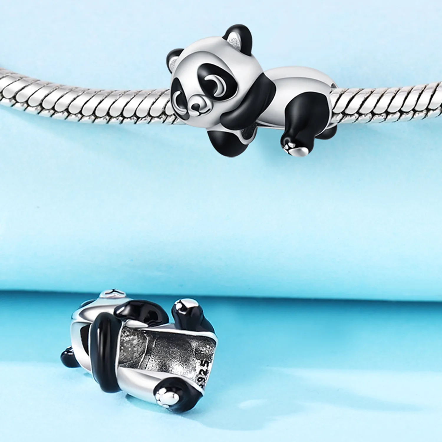 CYCUFF 925 Silver Animal Series Cute Panda Elephant Charm Pendant Beads Fit Original Bracelet Decoration DIY Birthday Party Gift