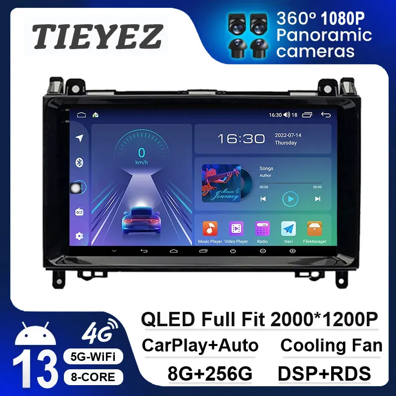 Android 13 For Mercedes Benz B200 W169 W245 Viano Vito W639 Sprinter W906 Car Radio Stereo Wireless Carplay Multimedia GPS DSP