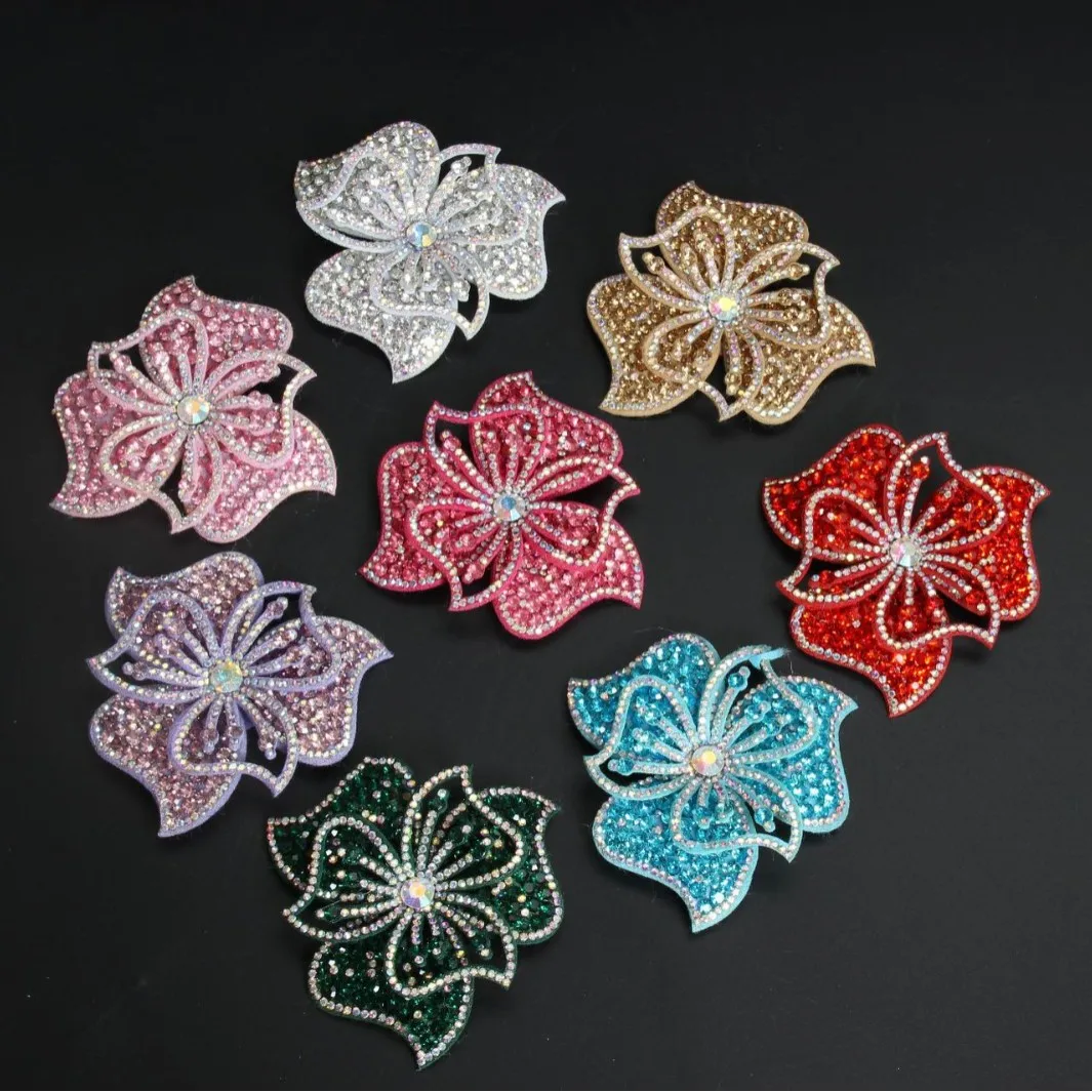 

Rhinestone Sequin Six Leaf Flower Brooch for Women's High-end Luxury Accessories Pin Wedding Dress Banquet Gift Chest