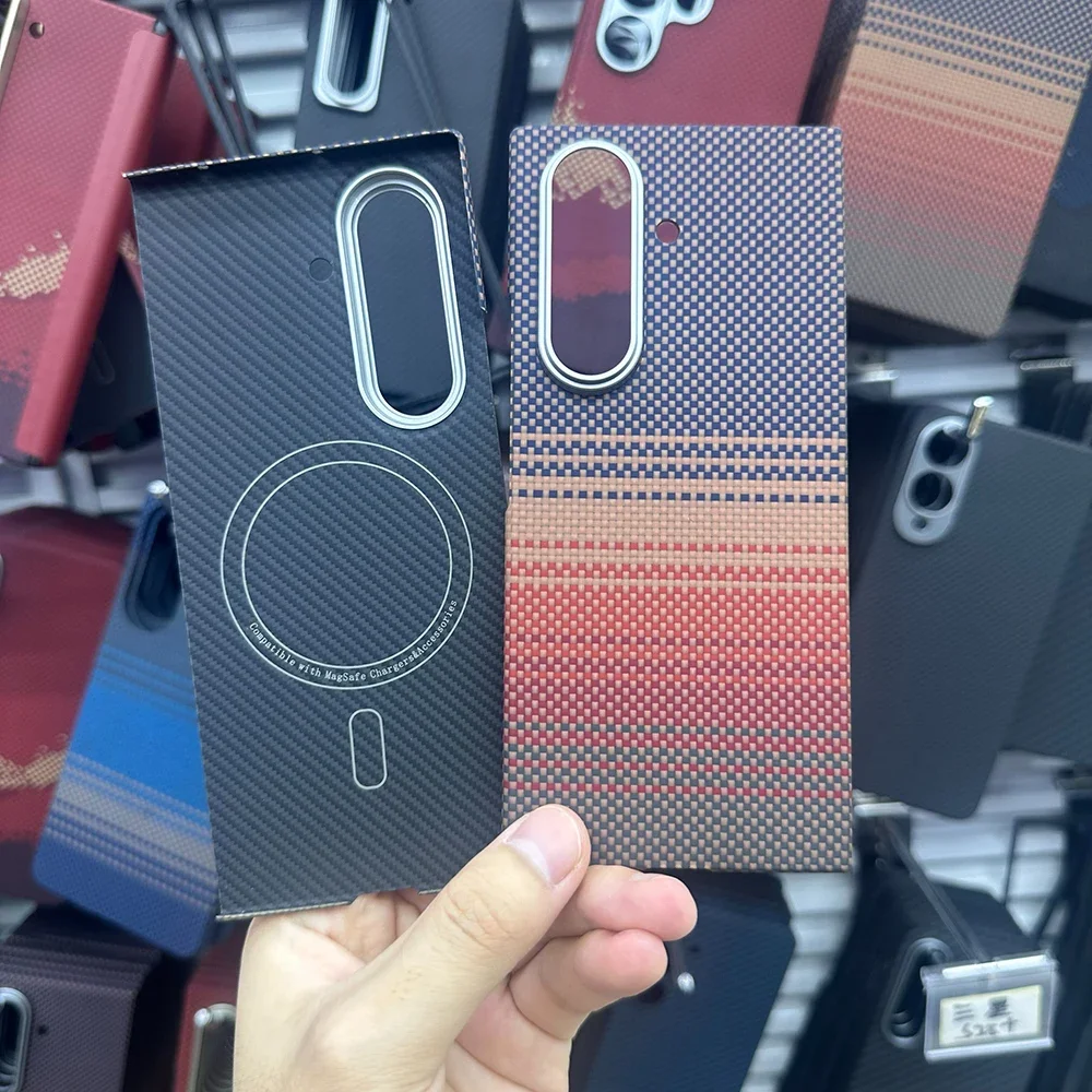 

Ultra-thin Magsafe Carbon Fibre PC Case For Samsung Galaxy Z Fold7 6 5 4 3 High Quality Wireless Charge Shockproof Protect Cover