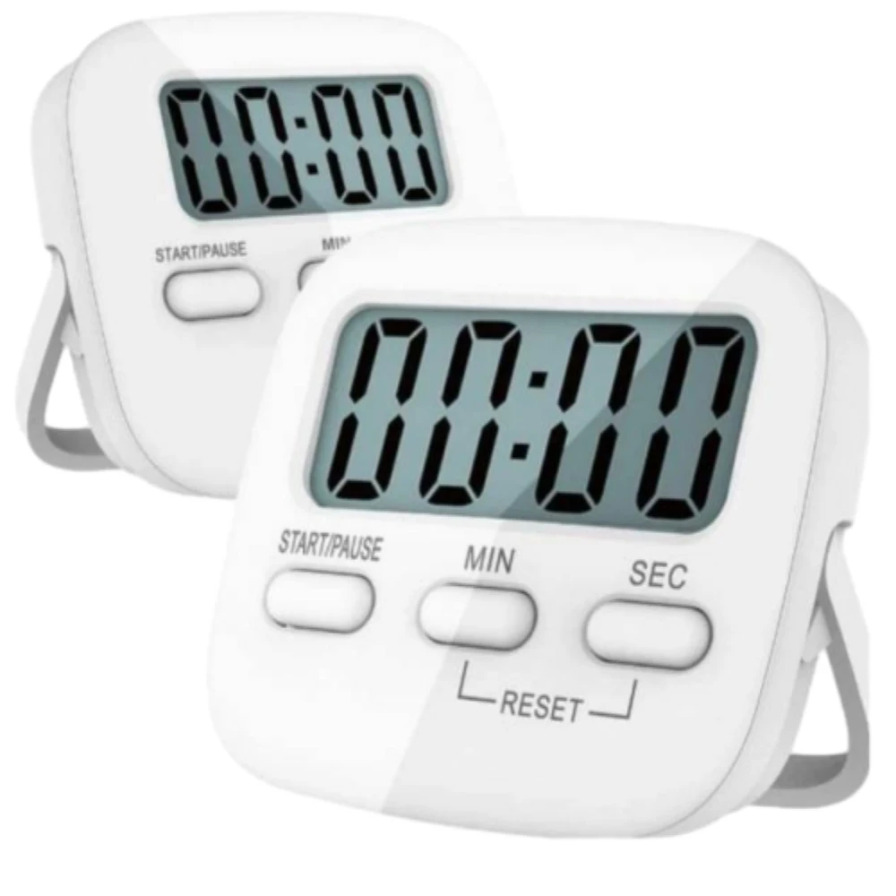 

Kitchen Timer Study Reminder Clockwise/Countdown Timing Alarm Cock with Bracket/Adsorption Magnetic LCD Screen