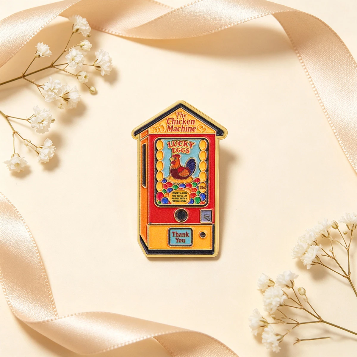 9 Stück Die Hühnermaschine Emaille-Anstecknadel Glücks-Eier Anstecknadel Retro-Spiel Metall-Brosche für Rucksack Jacke Kleidung Dekoration Geschenk – Detail 2