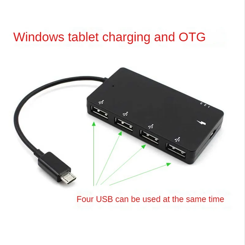 Suitable 1 Set Micro-USB OTG 4 Port Hub Power Charging Adapter Cable Micro USB OTG Connector For Smartphone Tablet High Speed