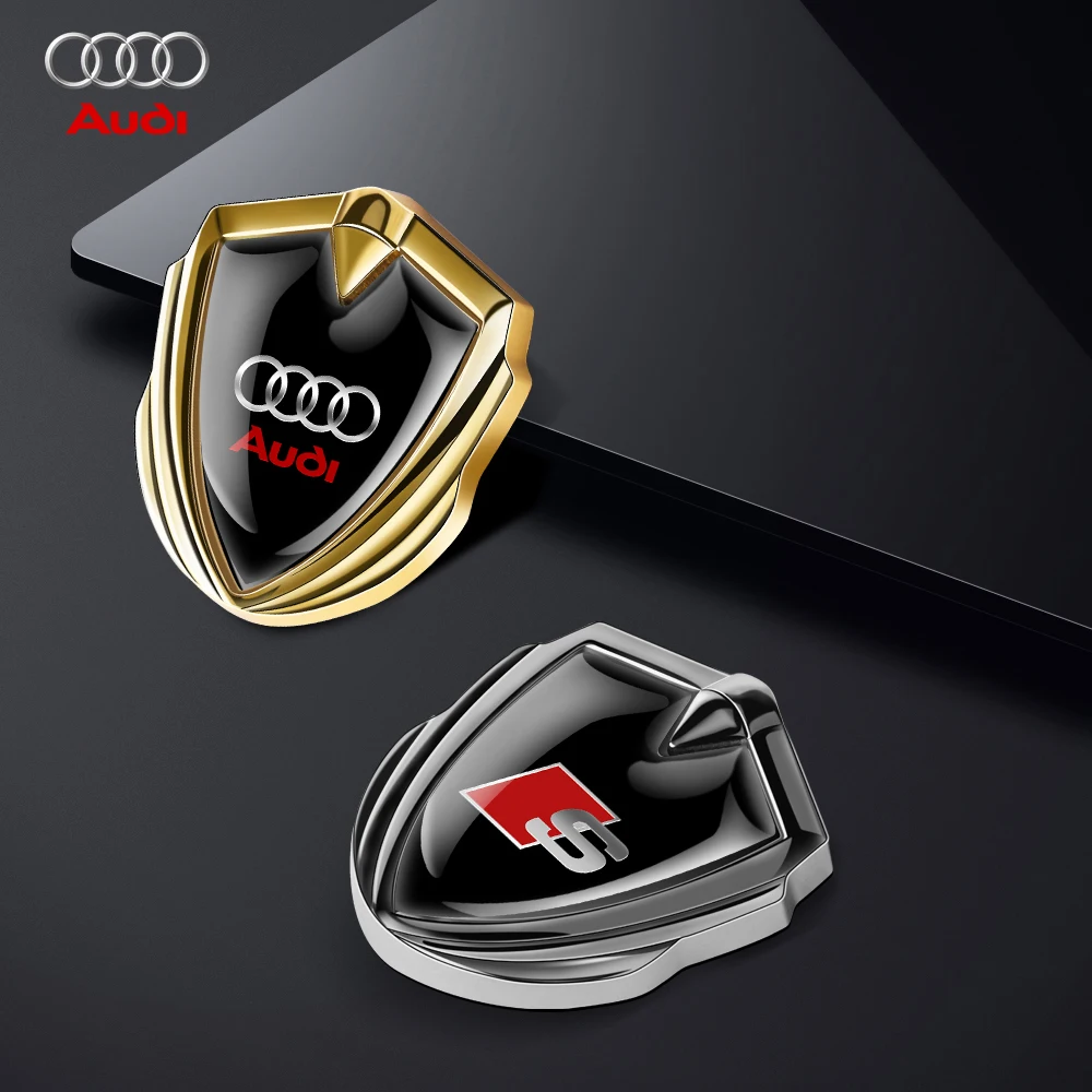 Car 3D Emblem Stickers Fender Rear Trunk Body Badge Decal For Audi SA8 Q1 Q2 Q3 Q4 Q5 Q6 Q7 Q8 TT RS Sline Quattro S S3 S4 S5 S6 