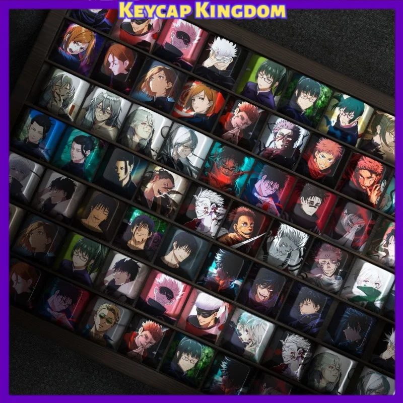 Gojo Satoru Jujutsu Kaisen Anime Keycaps PBT Custom Keyboard Keycaps DIY PC Gaming Keyboard Decor Creative Gift for Anime Fans