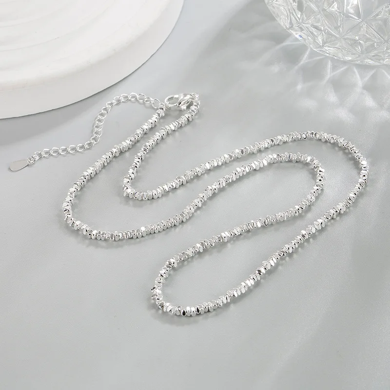 جديد 925 فضة قلادة بسيطة شخصية سحر المختنق هدية عيد ميلاد للنساء اكسسوارات مجوهرات رائعة #4