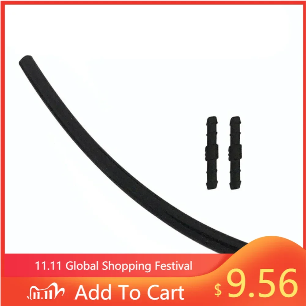 1x Windscreen Washer Pipe Repair Kit Tube Fix With 2 Connectors Fits For T5 Transporter Black Rubber 20cm Car Accessories