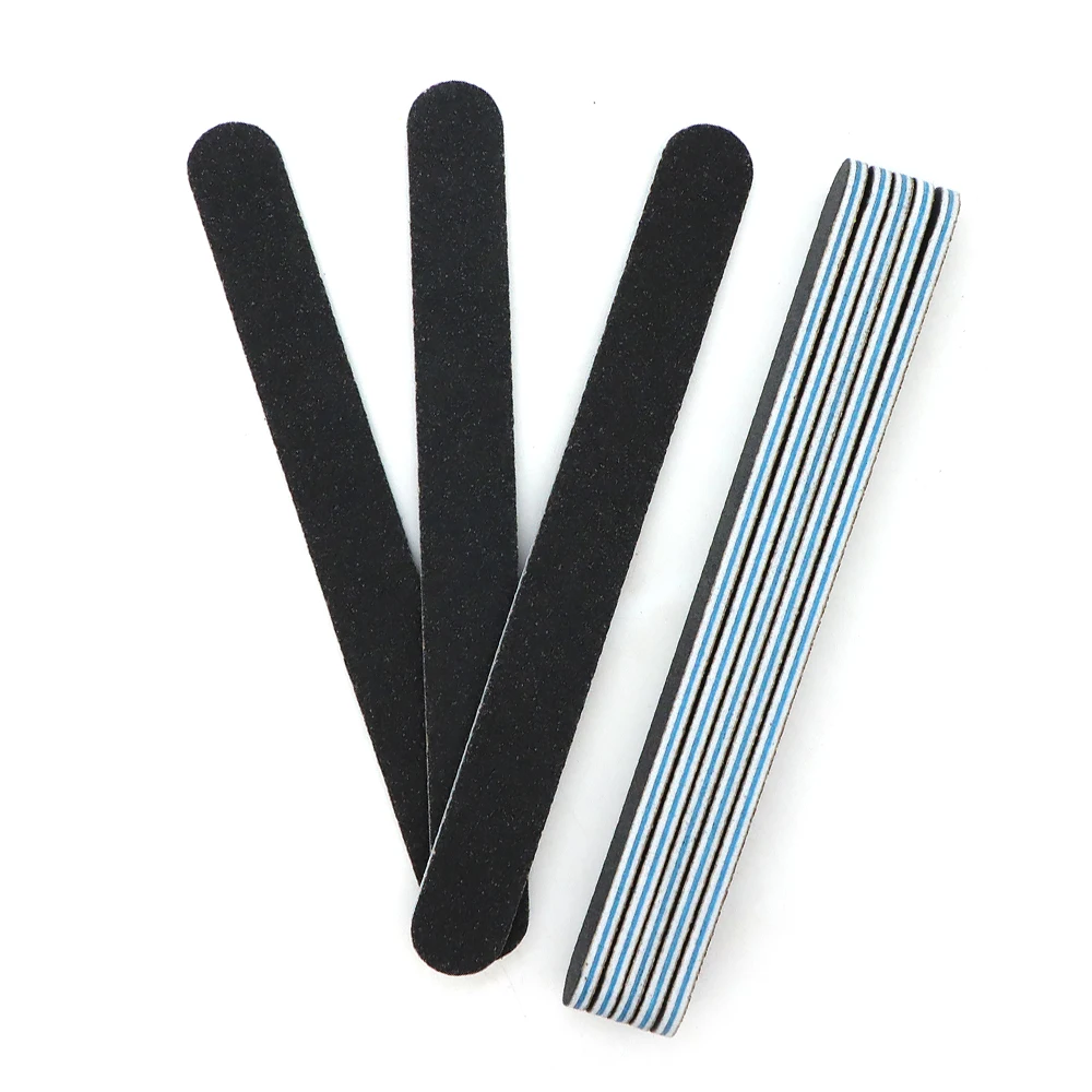 2/5/8 pçs arquivo de unhas 100/180 grit placas de esmeril lixa arquivos buffer aparar unhas dupla face lavável arquivos de unhas para manicure