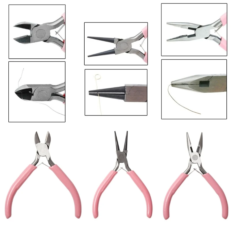 Jewelry Pliers with Half Round Nose Bail Making Pliers Wire Bending Pliers Essential Tool for for Crafting and Jewelry Clip Tool