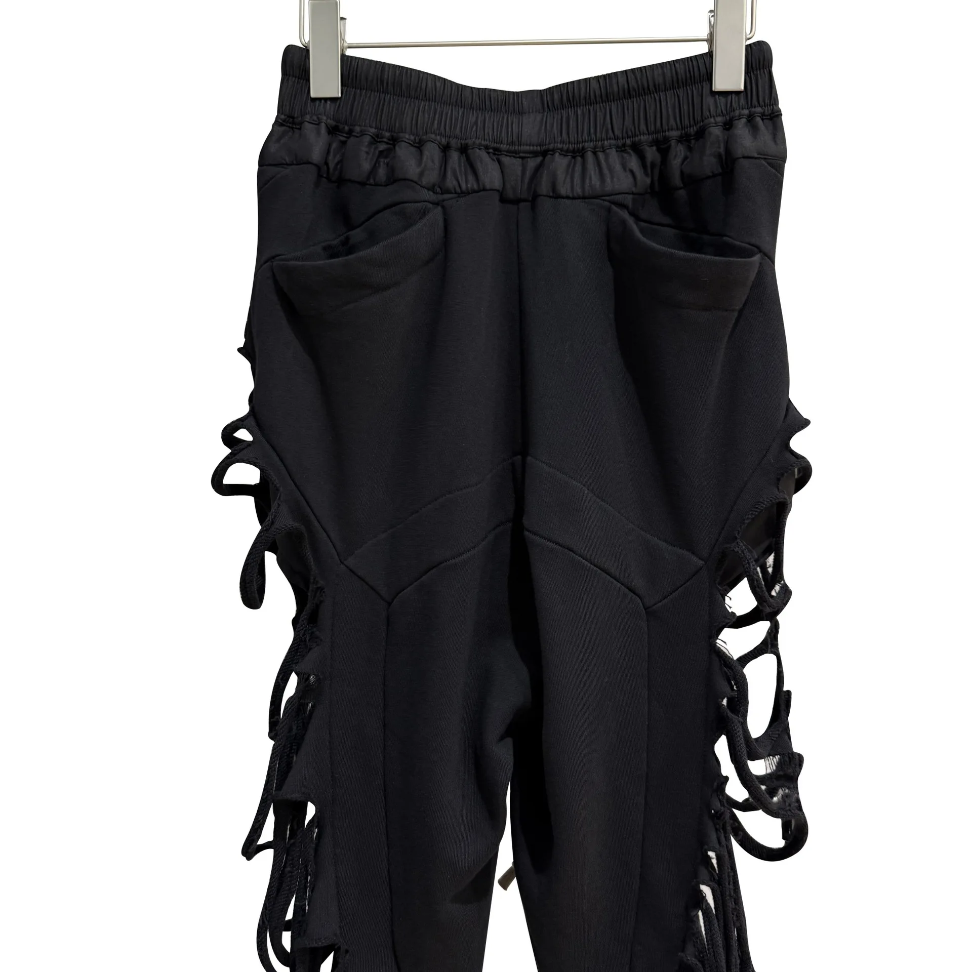 High Street Dark RO Pant Men's Hollow Out Distressed Ripped Jeans Retro Trend Casual Loose Versatile Fashion Casual Pants