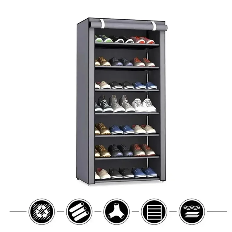 6/8 Layers Shoe Rack Organizer Nonwoven Fabric Hallway Entryway Stand Holder Space Saving Cabinet Home Furniture Dustproof Shelf