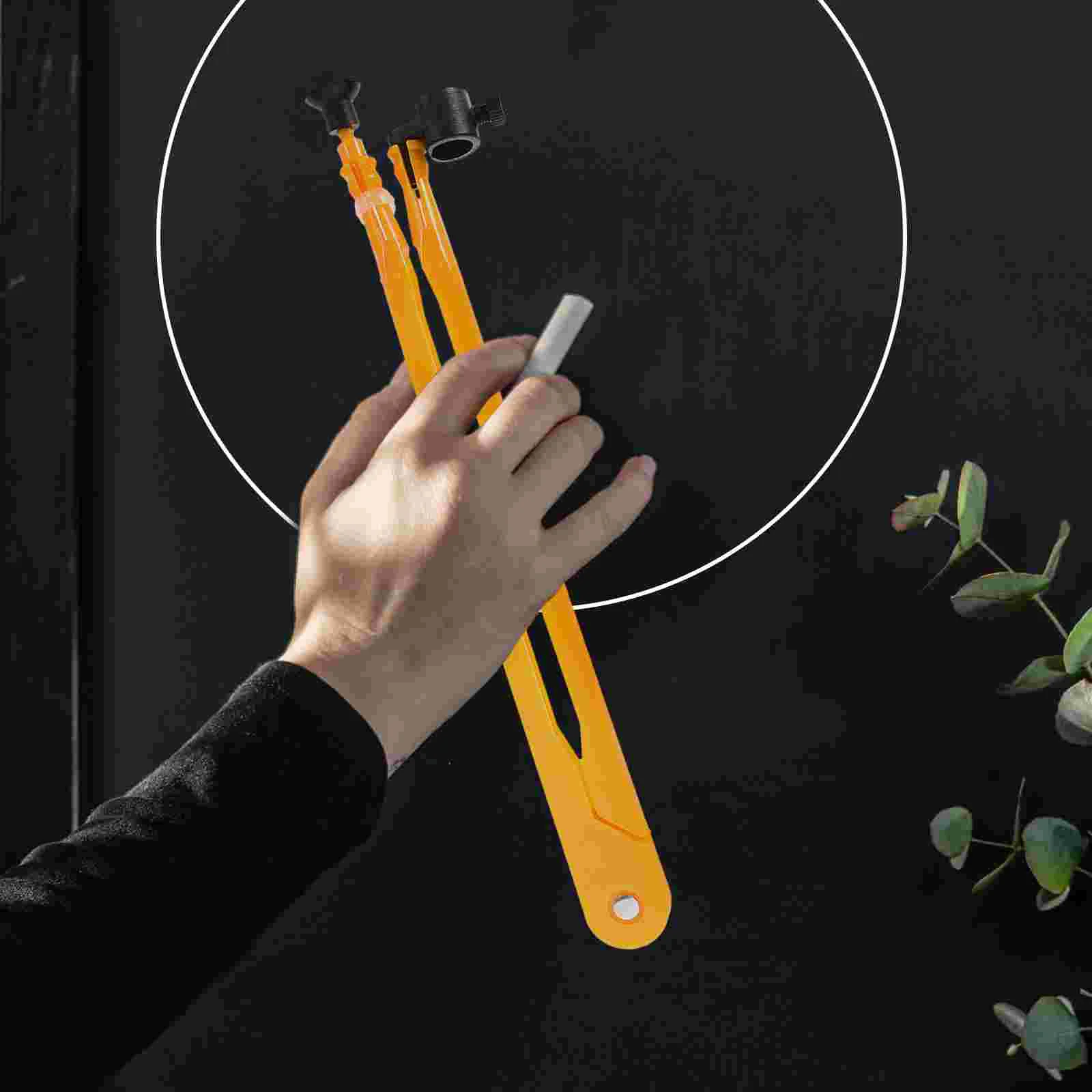 Compass Teaching Tool Geometry Drawing Aids Chalk Marker Orange for Demonstration Student Use