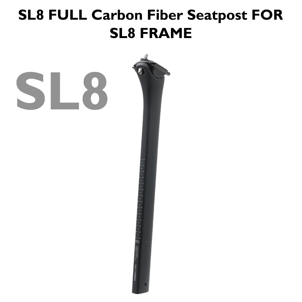 

SL8 Carbon Fiber Seatpost for SL8 Road Bike 15mm Offset 300/380MM Length 162g Bicycle Seat Post for Road Cycling Configurations