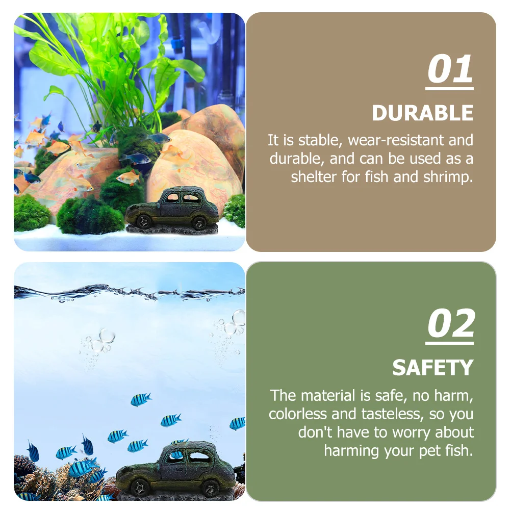 

Underwater Shipwreck Aquarium Decoration Resin Fish Tank Ornament Fish Shrimp Shelter Habitat Cave Decorative Craft