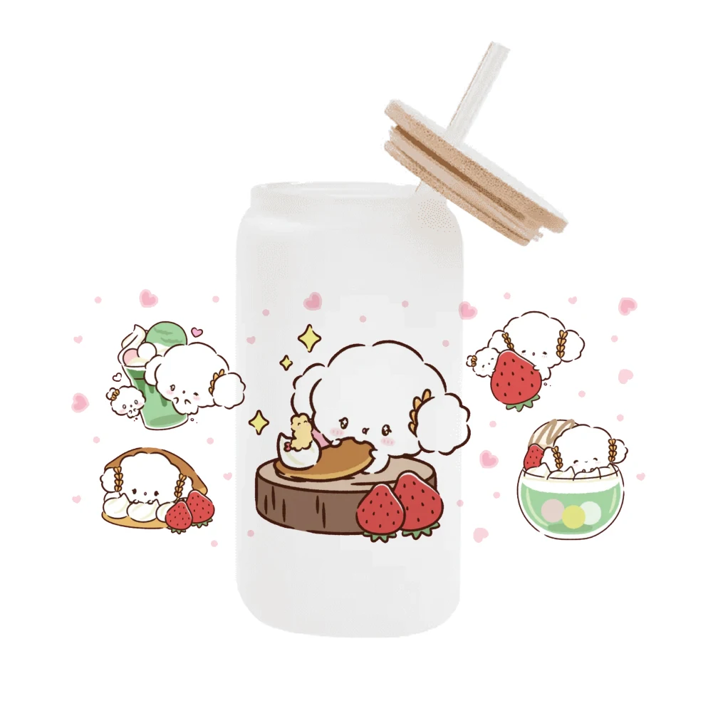 Sanrio cogimyun uv für libbey 16oz kann glas 3d wasserdicht uv dtf kaffee kann libbey glas verpackung wickeln