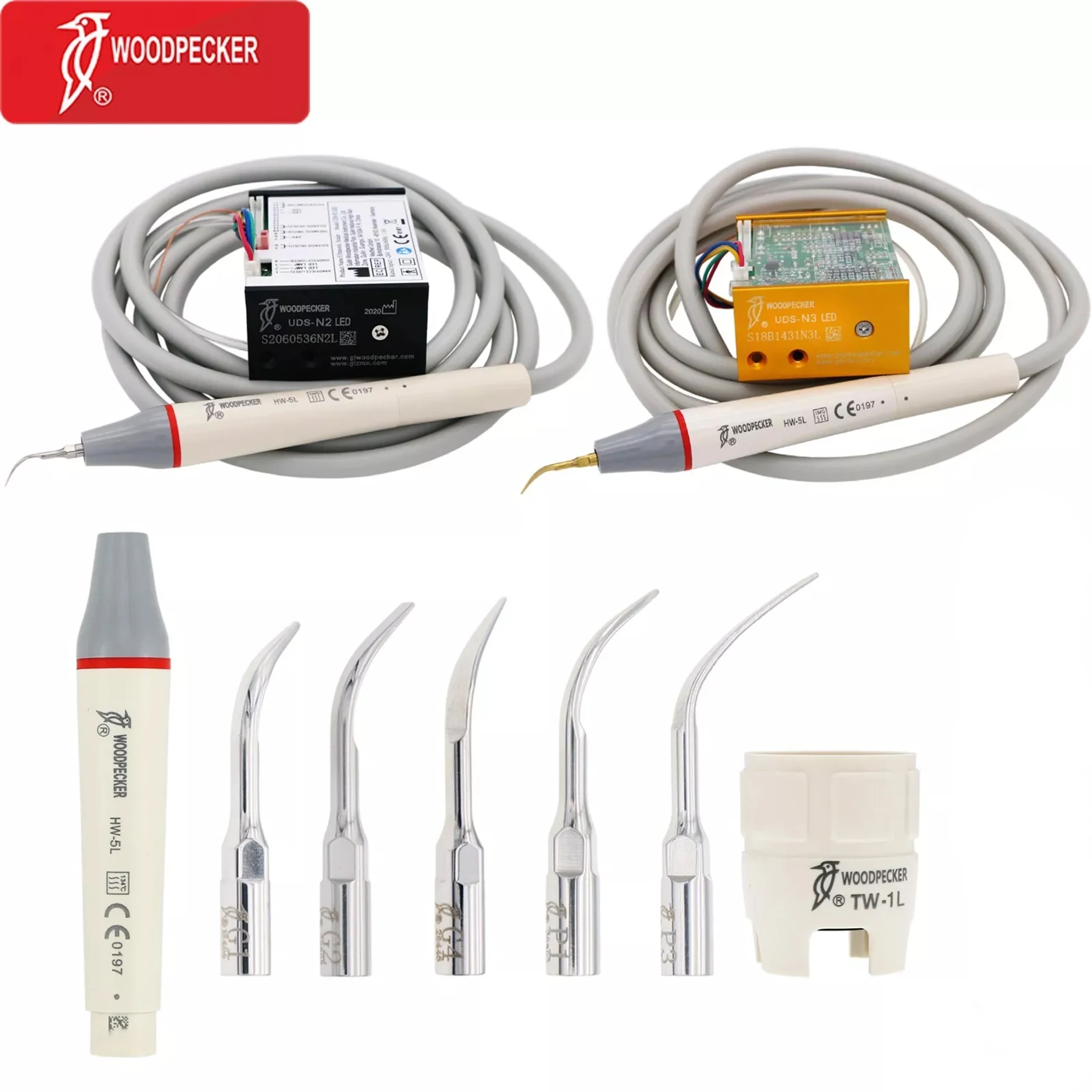 

100% Woodpecker Dental Ultrasonic Piezo Built in Scaler UDS-N2 N3 LED EMS Set