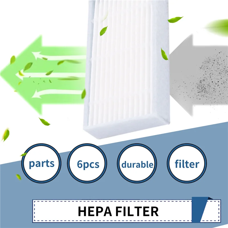 A61I 18Pcs For V55 Pro Mop Cloth Side Brush Hepa Filter For Ilife V55 Pro Robot Vacuum Cleaner Main Filter Patch Replacement