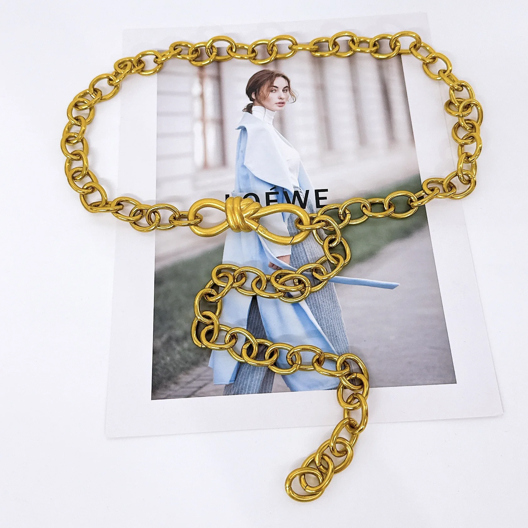 Fashion Gold Chain Belts For Women High Quaity Luxury Female Waist Punk Metal Corset Belt Girls Dress Adjustable Riem