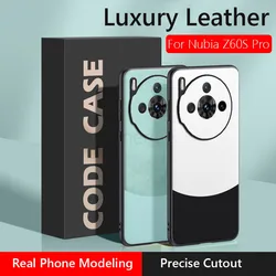 Simple Plain Skin Leather Soft ShockProof Back Cover Case For ZTE Nubia Z60S Pro Z60SPro 5G Phone Cases Fundas