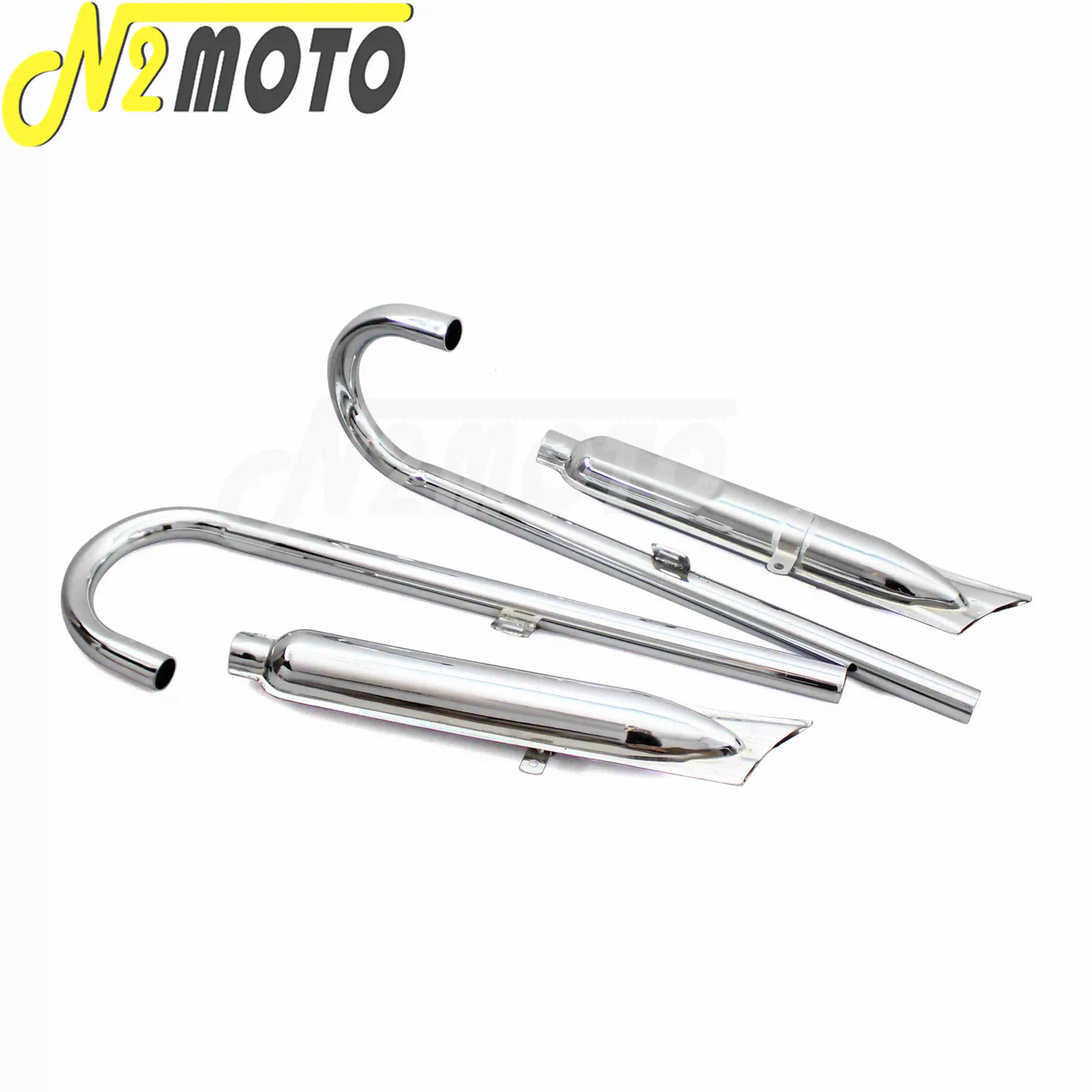 32HP Motorcycle Chrome Exhaust Muffler Silencer Pipes Tube Case for BMW K750 M1 M72 R71 R12 and Dnepr MT12