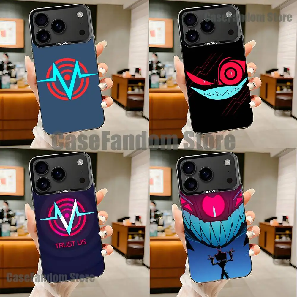 

VOX Trust Us H-HazbinS Phone Case For iPhone 17,16,15,14,13,12,11,Pro,Max,Plus,Black Matte Shockproof Cover