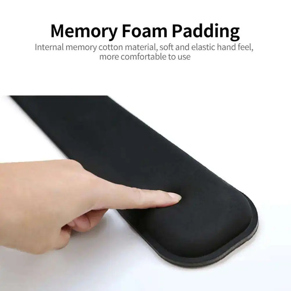 Keyboard Mouse Wrist Rest Pad Memory Foam Superfine Fiber Easy Typing Non-Slip Wrist Rest Pain Relief Office Supplies