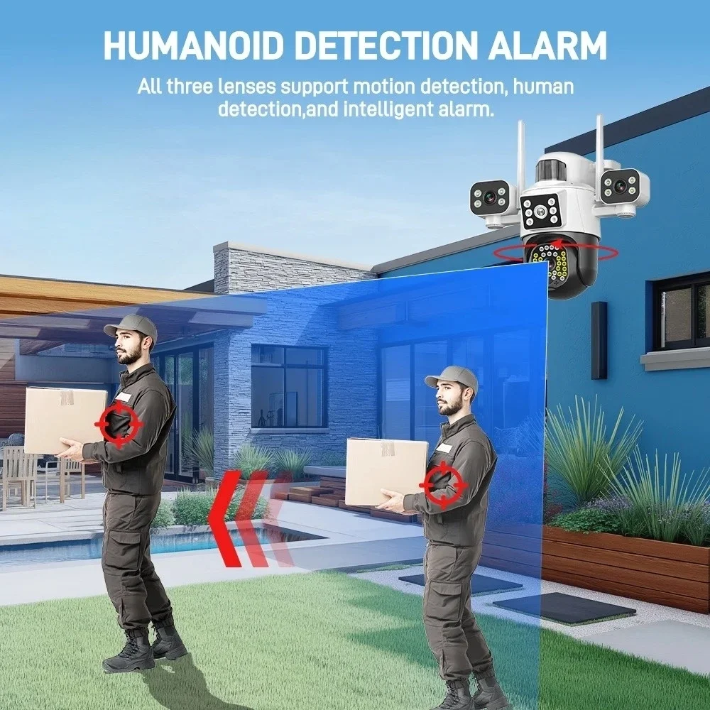 RZ380 15MP PTZ WIFI Network Camera Security Protection Outdoor IP66 Waterproof 2.4G&5G Dual-band Cameras Home Video Surveillance