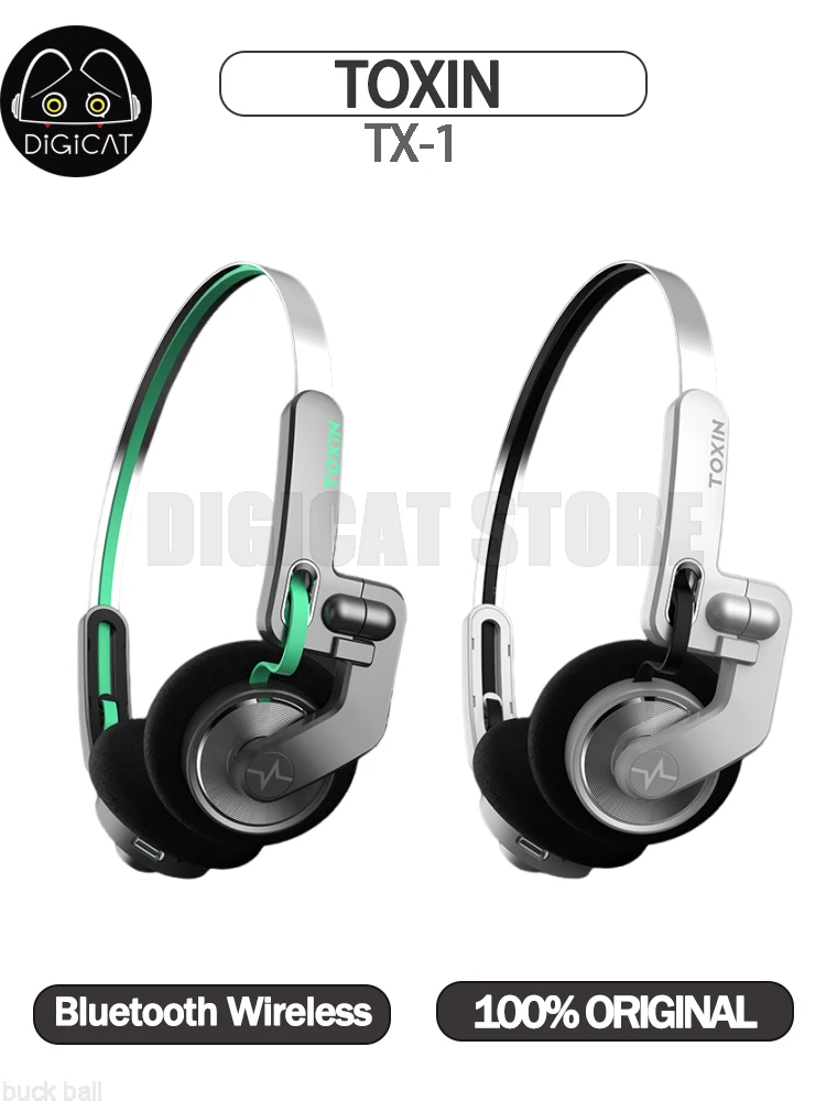 TOXIN Trend X TX-1 Headset Wireless Earphones Lightweight Earphone Portable Esports Gaming Headphones Customized Headphones Gift