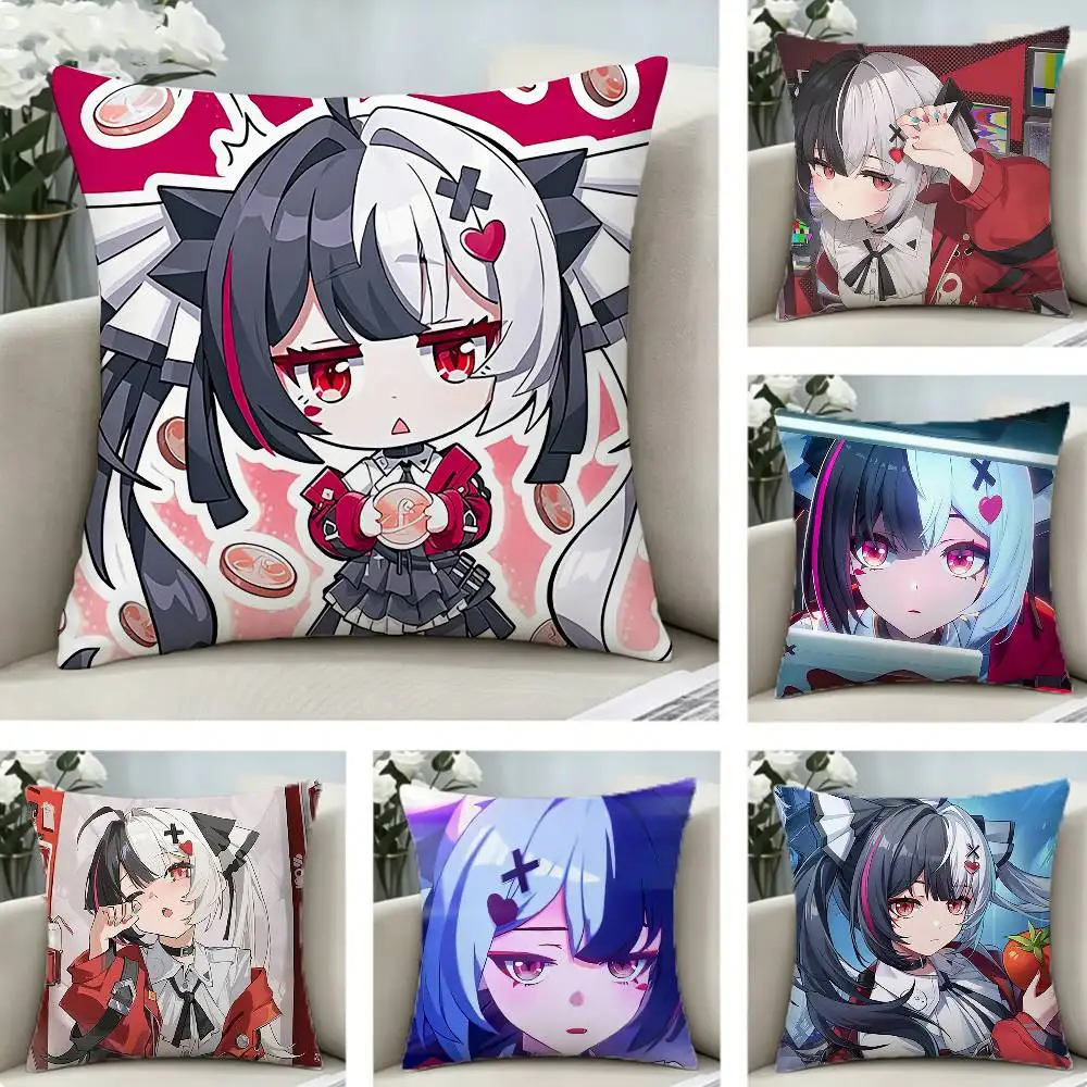 

lacrimosa NTE N-Neverness to Everness Pillow Case Pattern Printed Pillowcase For Living Room Sofa Cushion Cover