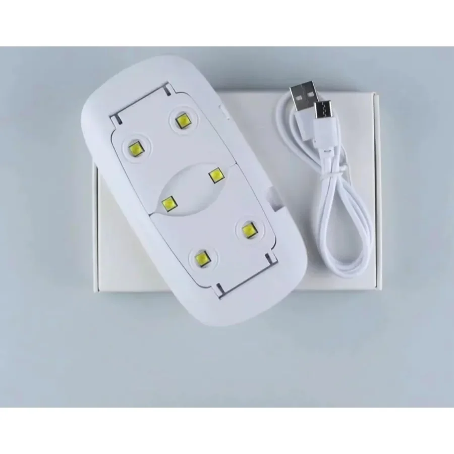 Lámpara de uñas LED profesional compacta, máquina secadora de uñas UV para uso en salón y hogar, luz de curado rápido con temporizador ajustable y Ene