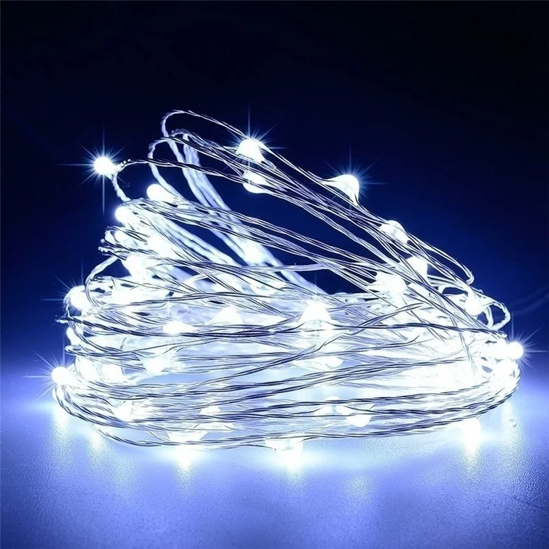 20M USB/Batterie LED String Licht Kupfer Silber Draht Girlande Licht Wasserdichte Lichterkette Für Weihnachten Hochzeit party Dekoration