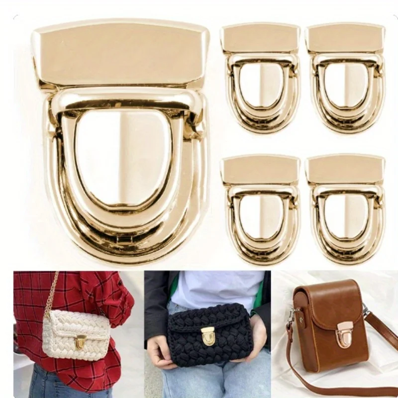 

3/5pcs Metal Locks Bag Clasp Catch Buckles for Handbags Shoulder Bags Purse Totes Closures Snap Clasps DIY Craft Bag Accessories