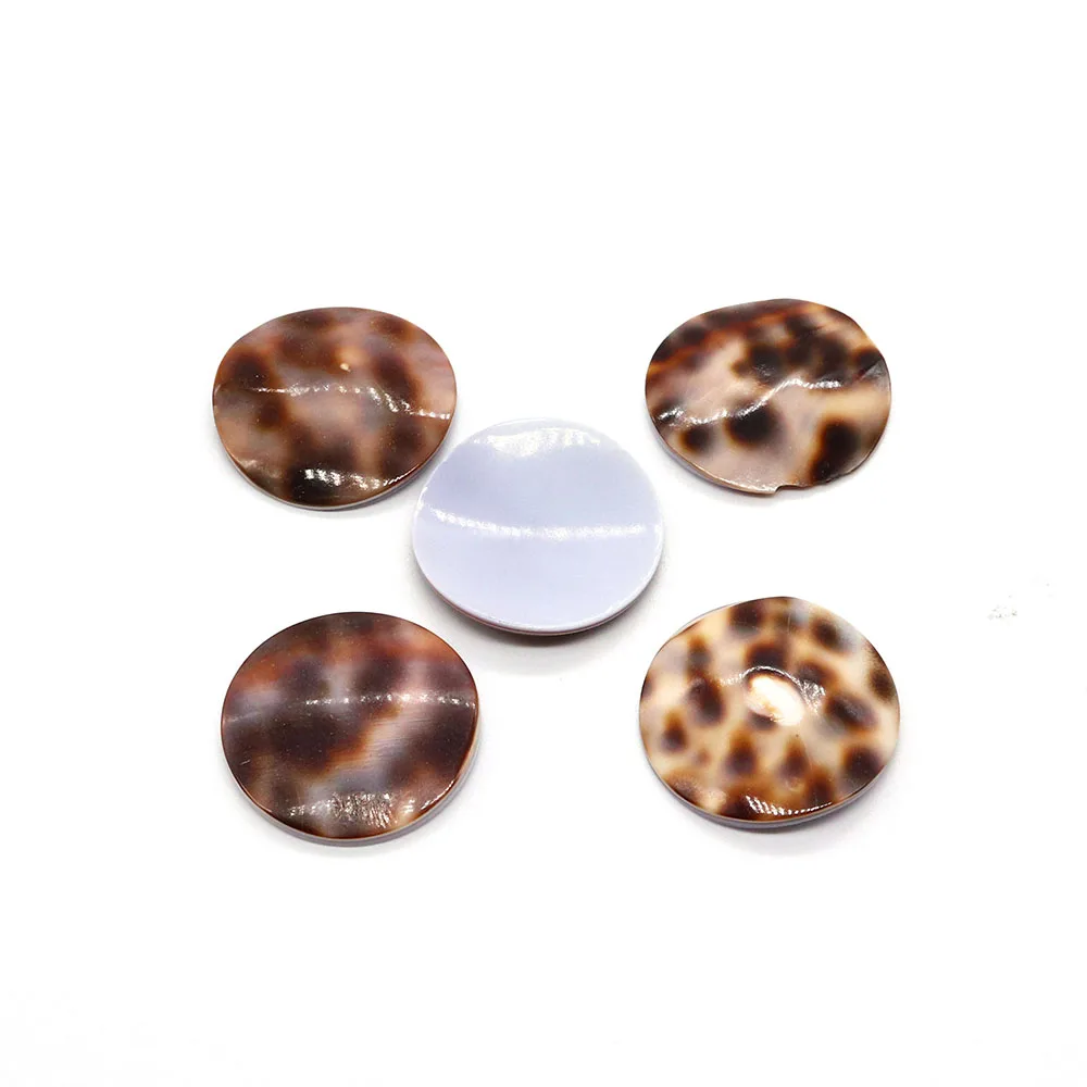 Charming Women's Ring Jewelry Irregular Shell Beads Leopard Print Non-Porous Loose Beads Natural Freshwater Shells Accessories