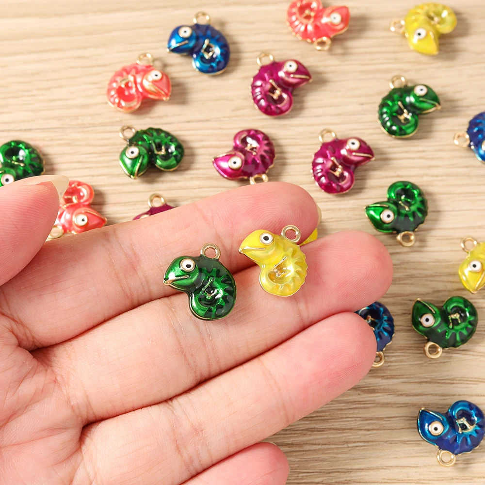 5pcs 14x15mm Cartoon 3D Enamel Marine Life Lobster Charms Pendants for Jewelry Making Earrings Necklaces DIY Crafts Accessories