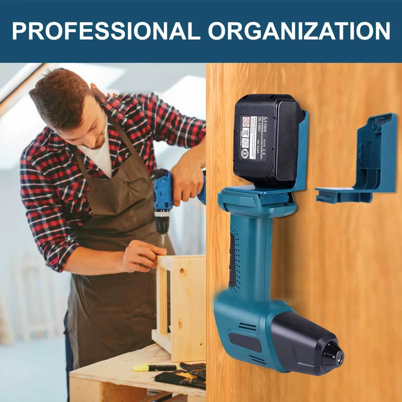 Imagem -02 - Bloco de Ferramentas Elétricas Bateria Montar Titular em Suporte para Makita Dewalt Milwaukee 18v Bateria Ferramenta Armazenamento Rack Suporte Case 3