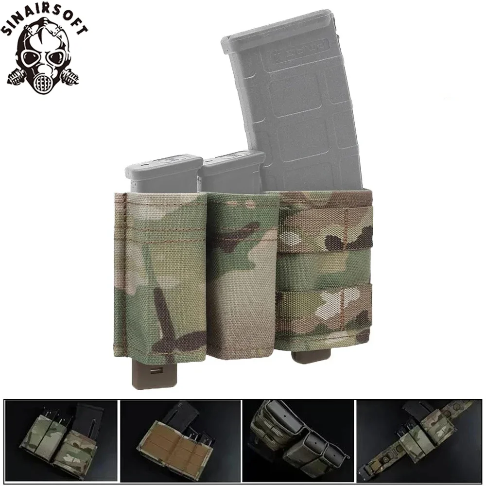 Bolsa táctica doble para cargadores de pistola y rifle con clip nailón - imagen 3