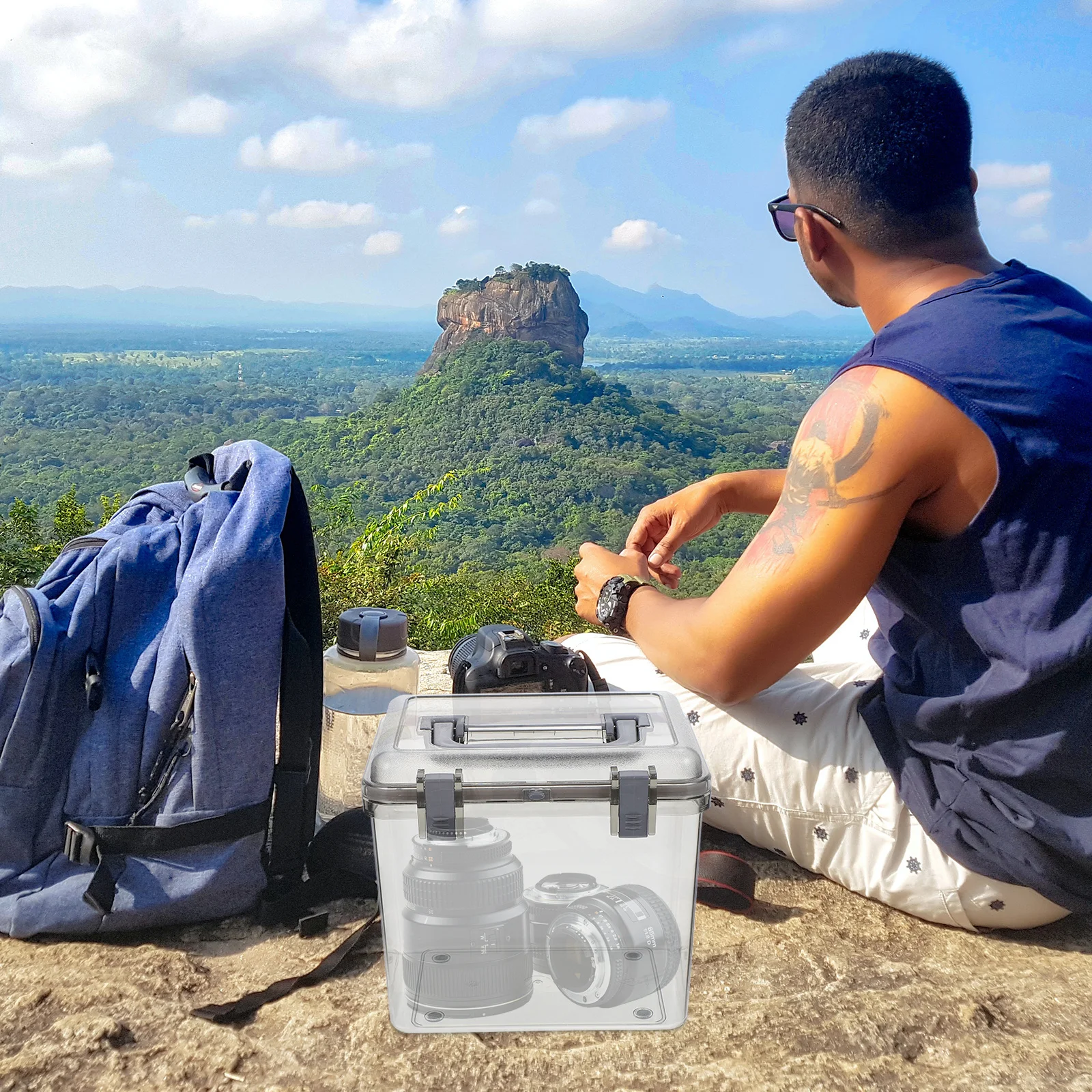 

Portable Camera Lens Storage Box Moisture Proof Large Capacity Case Outdoor Medical First Aid Organizer Household Sundries Boxes