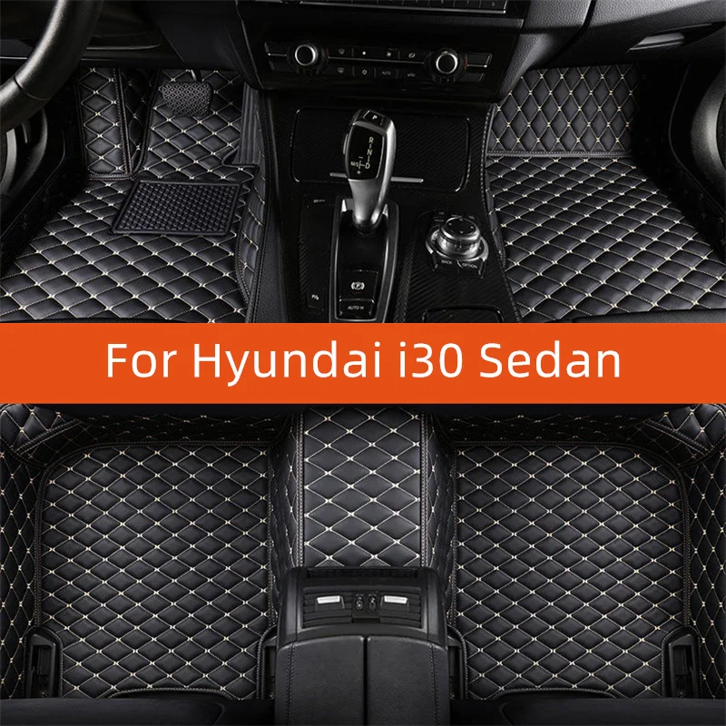 

Custom Leather Car Floor Mat For Hyundai i30 Sedan 2021 2022 2023 2024 2025 2026 2027 Car Mat Interior Accessories