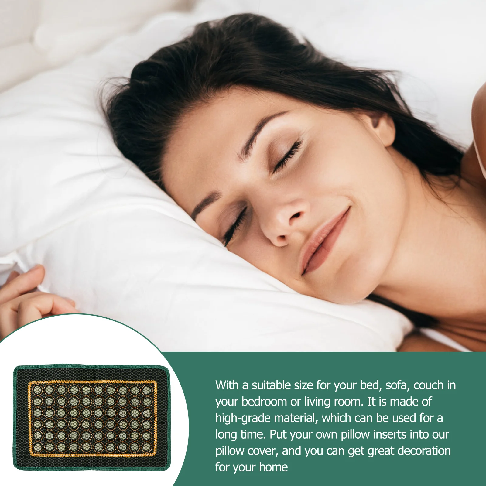 

1 шт. нефритовая подушка для шеи, изысканная наволочка, мягкая декоративная защита для дивана-кровати, домашняя наволочка