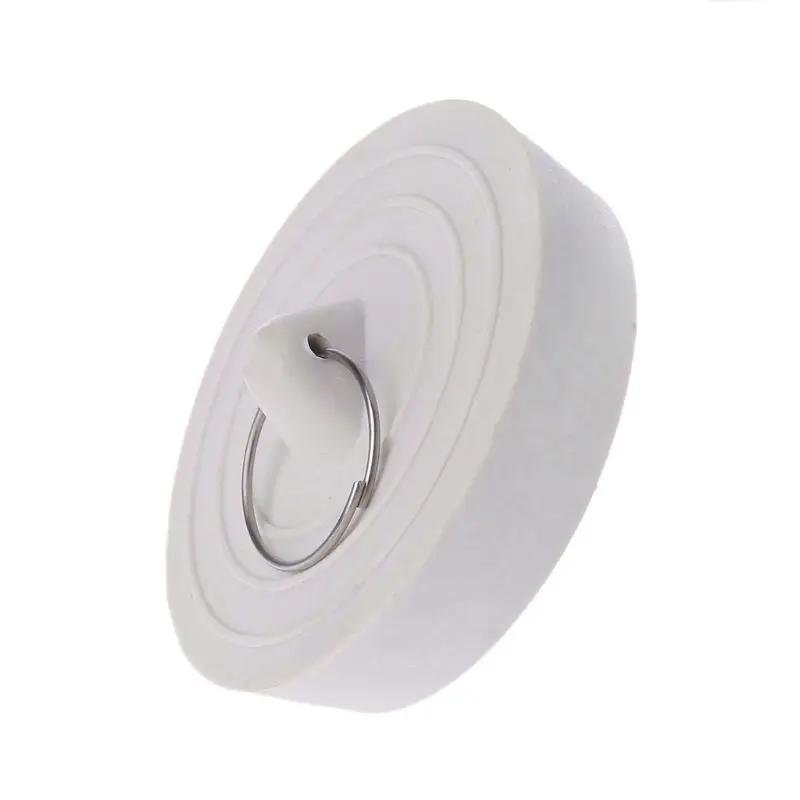 Tappo scarico per lavandino in gomma con anello per appendere per vasca da bagno, cucina