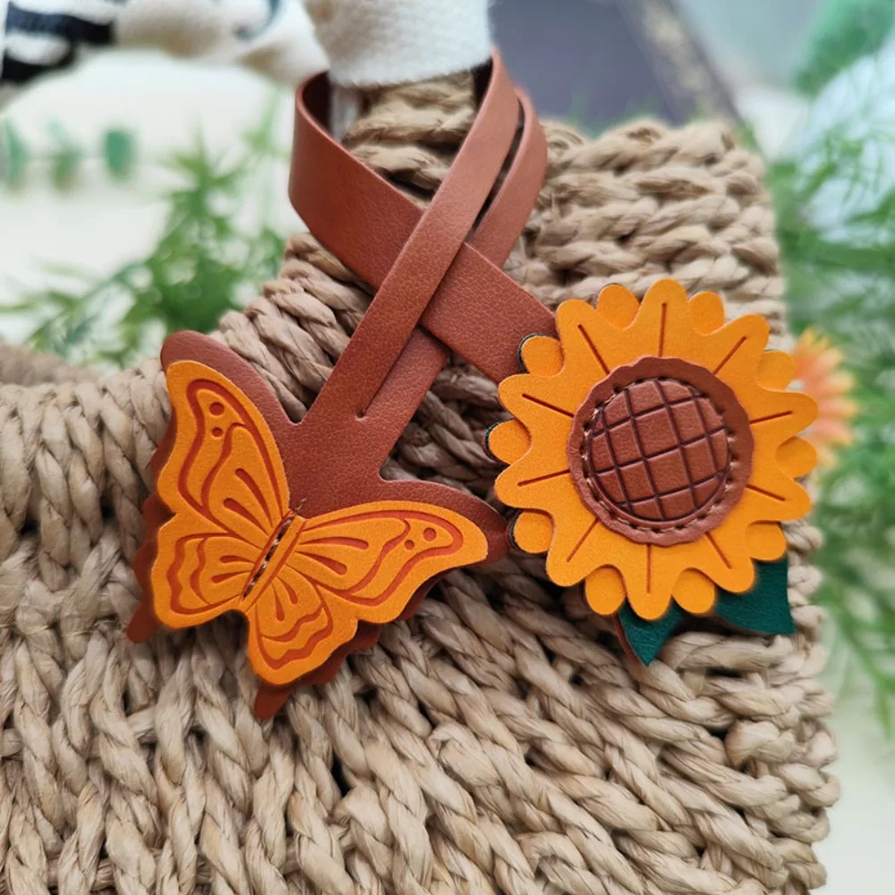 Embossed Leather Bag Charm Classic Design Premium Leather Purse Ornament Multi-Style Fine Embossed Craftsmanship