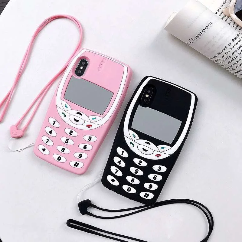 3D For Nokia Soft TPU Mobile Pendant Phone Case iPhone 8 7 6 Plus SE2 X XR XS max 11 12 13mini 14 15 Pro Max Case Silicone Cover