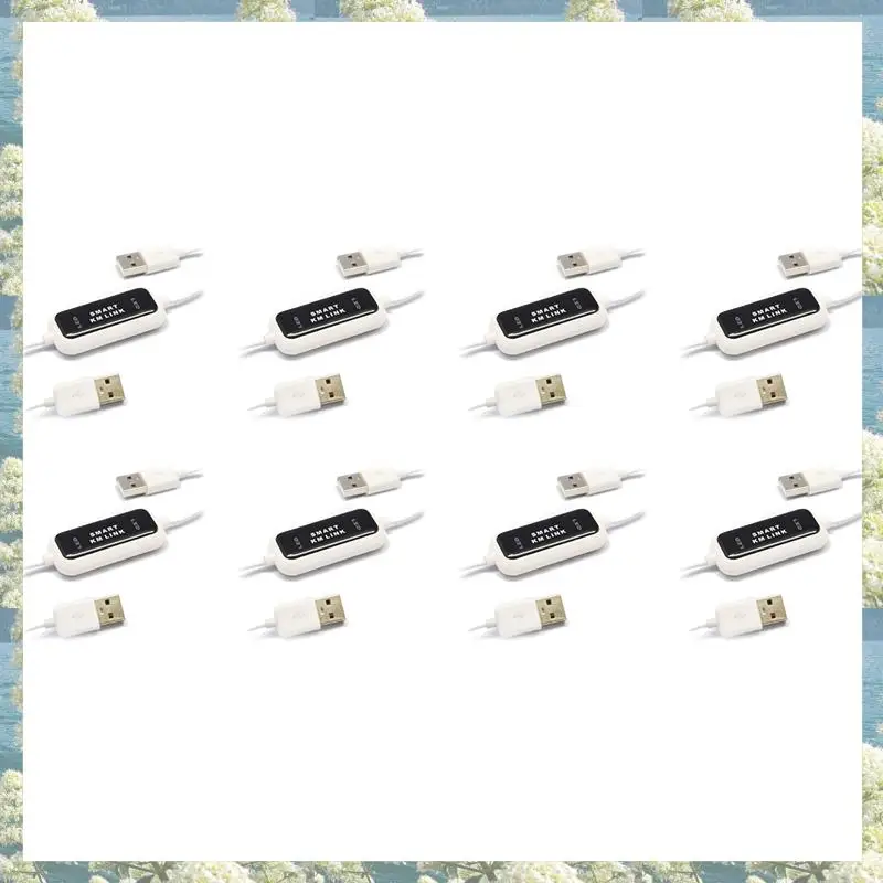New-8X USB 2.0 Smart KM Link PC إلى PC Keyboard Mouse Share Sync Data Link USB تمديد كابل نقل ملف البيانات USB Switch