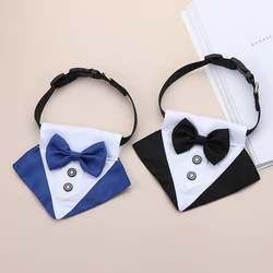 For Large and Medium Dogs Tuxedo Dog Suit and Bandana Set Dogs Tuxedo Suit Dog Prince Bow Tie Shirt Formal Dog Weeding Attire