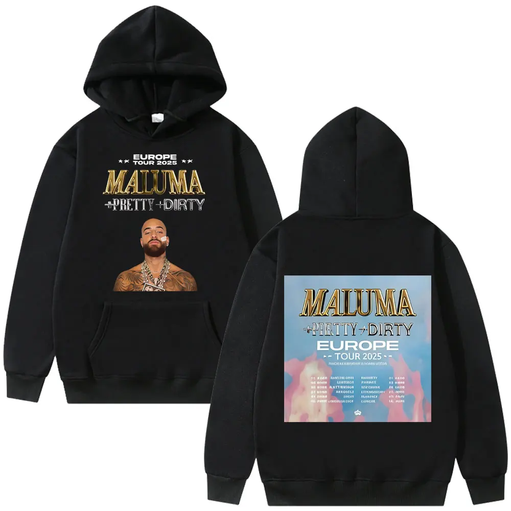 

Rapper Maluma Pretty Dirty Europet Tour 2025 Hoodie Men Women Casual Oversized Hooded Sweatshirt Male Hip Hop Fashion Pullovers