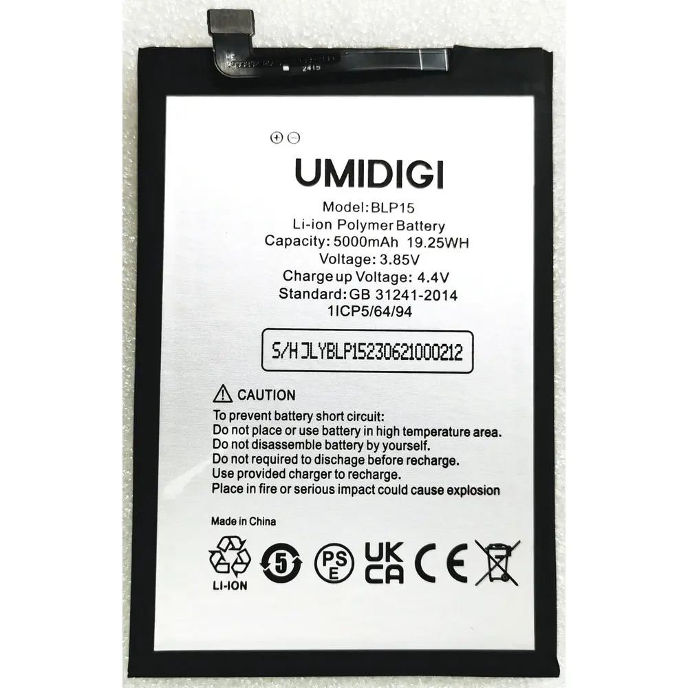 

3.85V 5000mAh UMI Umidigi BLP15 Rechargeable Li-ion Polymer Mobile Phone Battery